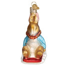 Old World Christmas Peter Rabbit On Sled Glass Blown Ornament for Christmas Tree