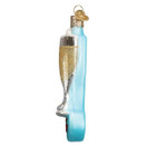Old World Christmas Ornaments: Adult Beverages Glass Blown Ornaments for Christmas Tree, Champagne Toast (32217)