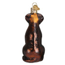 Old World Christmas Dog Collection Glass Blown Ornaments for Christmas Tree,Chocolate Labrador, Model:12387