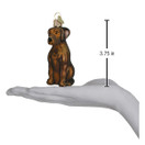 Old World Christmas Dog Collection Glass Blown Ornaments for Christmas Tree,Chocolate Labrador, Model:12387