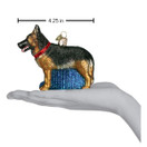 Old World Christmas Dog Collection Glass Blown Ornaments for Christmas Tree, German Shepherd