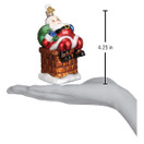 Old World Christmas Ornaments Chimney Stop Santa Glass Blown Ornaments for Christmas Tree