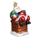Old World Christmas Ornaments Chimney Stop Santa Glass Blown Ornaments for Christmas Tree