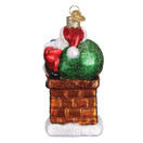 Old World Christmas Ornaments Chimney Stop Santa Glass Blown Ornaments for Christmas Tree