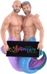 December Diamonds 55-55435 Hanging Ornament, Happy Anniversary Mermen