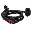 Power Bus Bar Plug with Dual USB Port Charger Compatible with Polaris RZR Pro Ranger Crew XP 2018-2023 (Rectangle + Voltmeter)