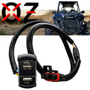 Power Bus Bar Plug with Dual USB Port Charger Compatible with Polaris RZR Pro Ranger Crew XP 2018-2023 (Rectangle + Voltmeter)