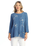 Jess & Jane Mineral Washed Gauze Tunic w/ Pocket - M108