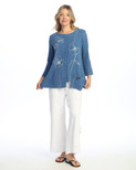 Jess & Jane Mineral Washed Gauze Tunic w/ Pocket - M108