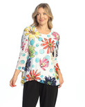 Jess & Jane Burnout Tunic with Mesh Contrast (Arabella)