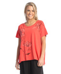 Jess & Jane Round Neck Weekend Top - WK6 (Bittersweet Rosa)