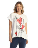 Jess & Jane Raglan Short-Sleeve Gauze Top - M115 (Flirt)