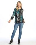 Jess & Jane Women's Layla French Brushed Knit Patch Pocket Tunic - Rosette
