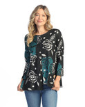 Jess & Jane Women's Layla French Brushed Knit Patch Pocket Tunic - Rosette