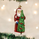 Old World Christmas Ornaments Santa Calling Bird Glass Blown Ornaments for Christmas Tree