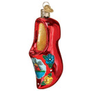 Old World Christmas Wooden Clog Glass Ornament Free Box 32435 New