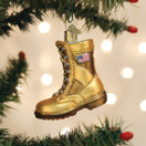 Old World Christmas Military Boot Glass Blown Ornament for Christmas Tree