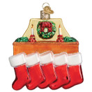 Old World Christmas Family of 5 Stockings Glass Blown Ornament for Christmas Tree