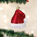 Old World Christmas Ornaments Santa Hat Glass Blown Ornaments for Christmas Tree