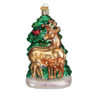 Old World Christmas Animal Collection Glass Blown Ornaments for Christmas Tree Deer Family