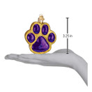 Old World Christmas Ornaments: Dog and Pet Accessories Glass Blown Ornaments for Christmas Tree, Paw Print