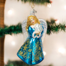 Old World Christmas Angel Collection Glass Blown Ornaments for Christmas Tree Glistening Snowflake