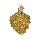 Old World Christmas Ornaments Small Gold Pine Cone Glass Blown Ornaments for Christmas Tree