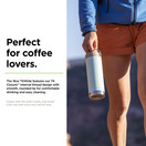Klean Kanteen TKWide Insulated Coffee Tumbler with Cafe Cap - Stainless Steel Water Bottle & Thermal Tumbler - Tofu 16 oz.
