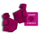 Duck Shoes for Injured Feet – Protective Neoprene Footwear for Ducks, Protective Shoes for Birds with Injured feet, Bumblefoot Relief - Medium, 3.5” Max. Inside Width - Pink