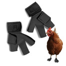 Chicken Shoes for Injured Feet – Protective Neoprene Footwear for Chicken, Open-Toe Design for Bumblefoot Relief, Made in USA - Standard, 3" Max. Inside Width, Gray