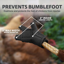 Chicken Shoes for Injured Feet – Protective Neoprene Footwear for Chicken, Open-Toe Design for Bumblefoot Relief, Made in USA - Standard, 3" Max. Inside Width, Gray