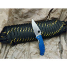 Spyderco Tenacious Lightweight Folding Utility Pocket Knife with 3.39" CPM S35VN Steel Blade & Blue FRN Handle - Everyday Carry - PlainEdge - C122PBL