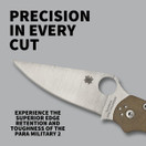 Spyderco Para Military 2 Signature Knife with 3.47" CPM Cru-Wear Steel Blade and Premium Micarta Handle - PlainEdge - C81MPCW2
