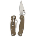 Spyderco Para Military 2 Signature Knife with 3.47" CPM Cru-Wear Steel Blade & Premium Micarta Handle, PlainEdge (C81MPCW2)