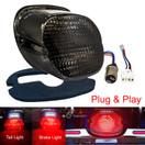 Smoke Lens Tail Brake LED Light Motorcycle Stop Lamp Compatible with Harley Davidson XL FLH FX
