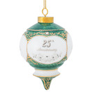 25th Wedding Anniversary Victorian 4.5 Inch Porcelain Ornament
