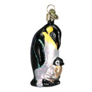 Old World Christmas Emperor Penguin w/ chick Ornament