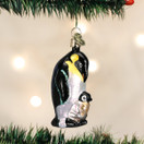 Old World Christmas Emperor Penguin w/ chick Ornament