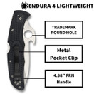 Spyderco Endura 4 Signature Knife PlainEdge | C10PGYW