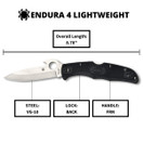 Spyderco Endura 4 Signature Knife PlainEdge | C10PGYW