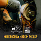 NIB Buck Ebony Ranger 112 Folding Hunting/Pocket Knife & Leather Sheath | 2632