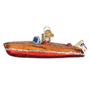Old World Christmas Classic Wooden Boat Ornament