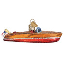 Old World Christmas Classic Wooden Boat Ornament