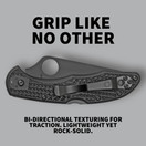 Spyderco Delica 4 Black Handle - Black Steel Blade - C11PSBBK