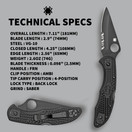 Spyderco Delica 4 Black Handle - Black Steel Blade - C11PSBBK