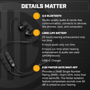 AXIL x SIG SAUER GS Extreme 2.0 Shooting Ear Buds – Hearing Enhancement & Noise Isolation Bluetooth Earbuds – w/Dynamic Speakers – 25-Hour