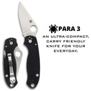 Spyderco Para 3 Signature PlainEdge - 0223GP
