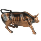 Official Bronze Wall Street Bull Stock Market NYC Figurine Statue (Small 3.5")