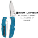 Endura 4 Lightweight Signature Knife PlainEdge - C10FPBL, Blue