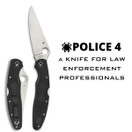 Spyderco Police 4 Lighweight Knife -PlainEdge C07PBK4